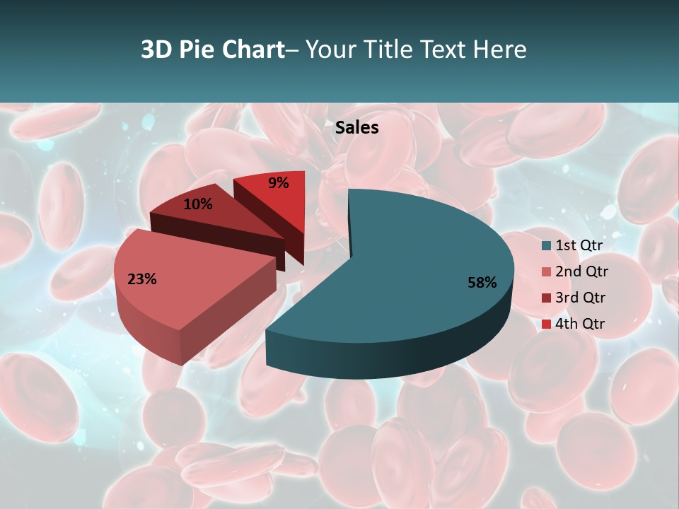 A Group Of Red Blood Cells Floating In The Air PowerPoint Template