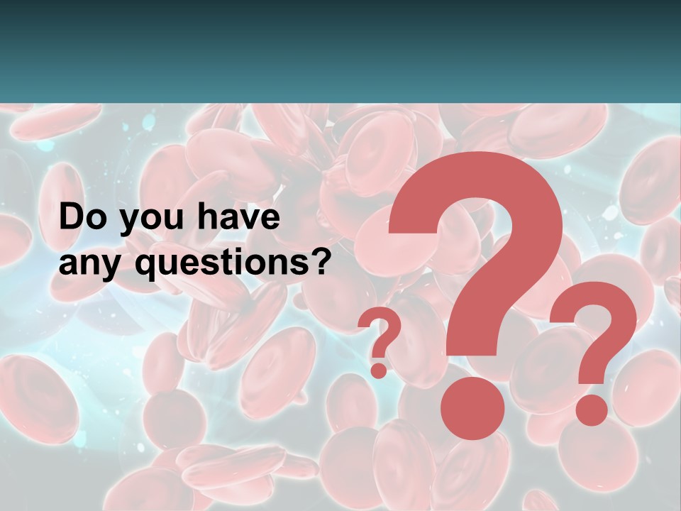 A Group Of Red Blood Cells Floating In The Air PowerPoint Template