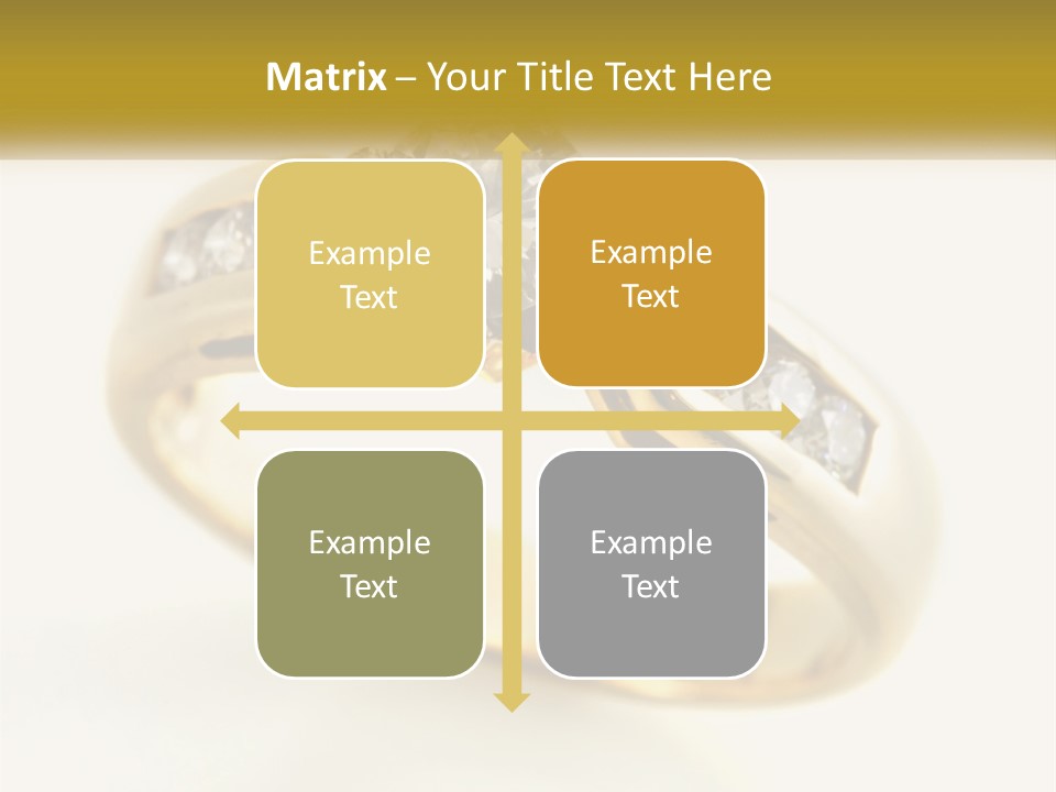 A Gold Ring With A Diamond On Top Of It PowerPoint Template
