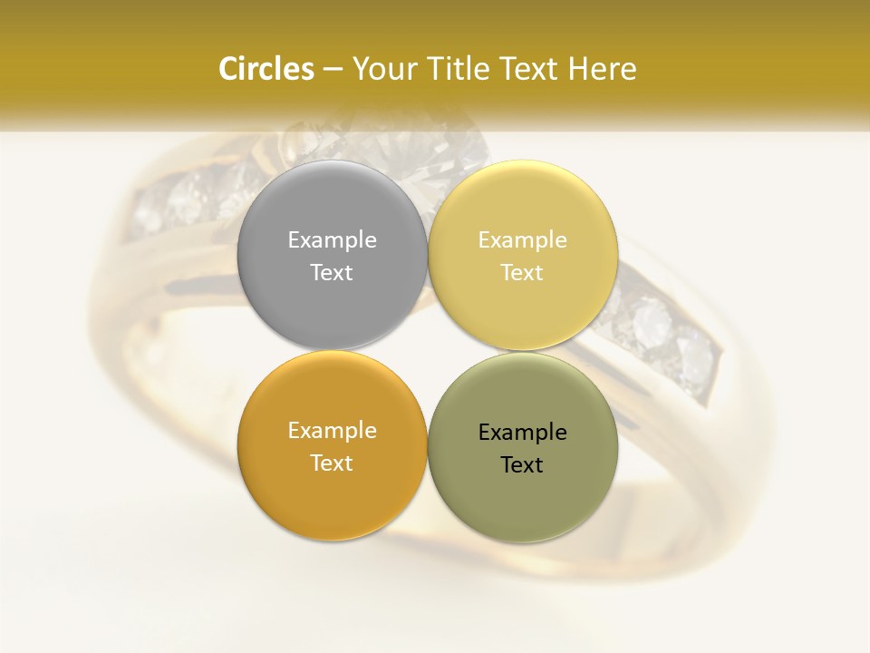 A Gold Ring With A Diamond On Top Of It PowerPoint Template