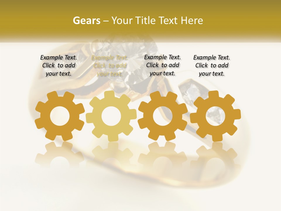 A Gold Ring With A Diamond On Top Of It PowerPoint Template