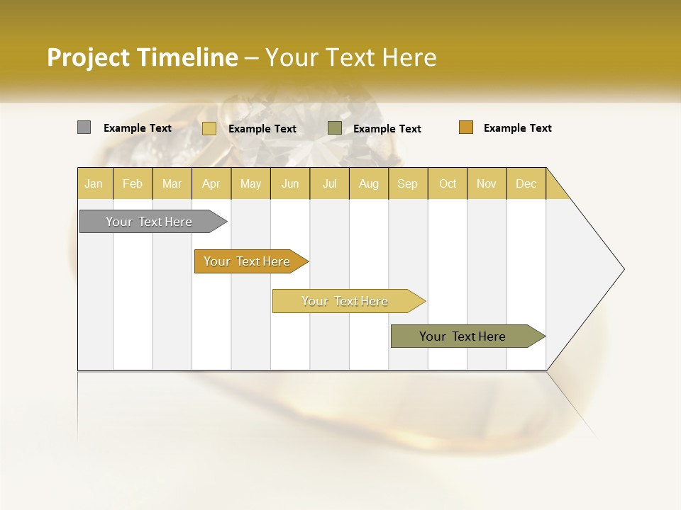 A Gold Ring With A Diamond On Top Of It PowerPoint Template