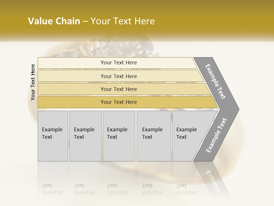 A Gold Ring With A Diamond On Top Of It PowerPoint Template