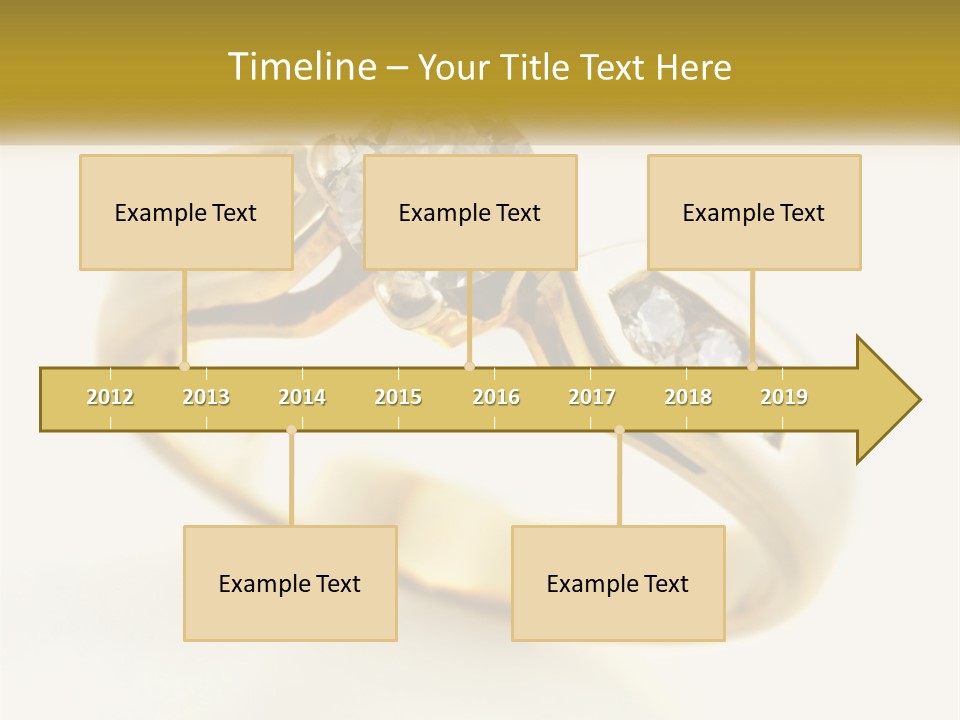 A Gold Ring With A Diamond On Top Of It PowerPoint Template