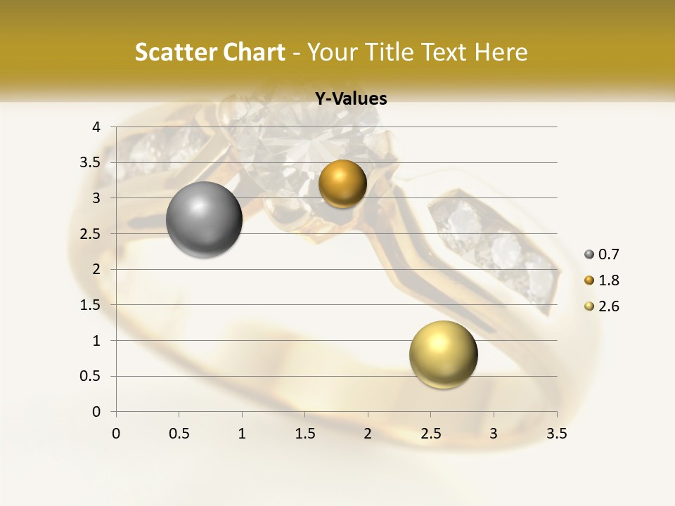 A Gold Ring With A Diamond On Top Of It PowerPoint Template