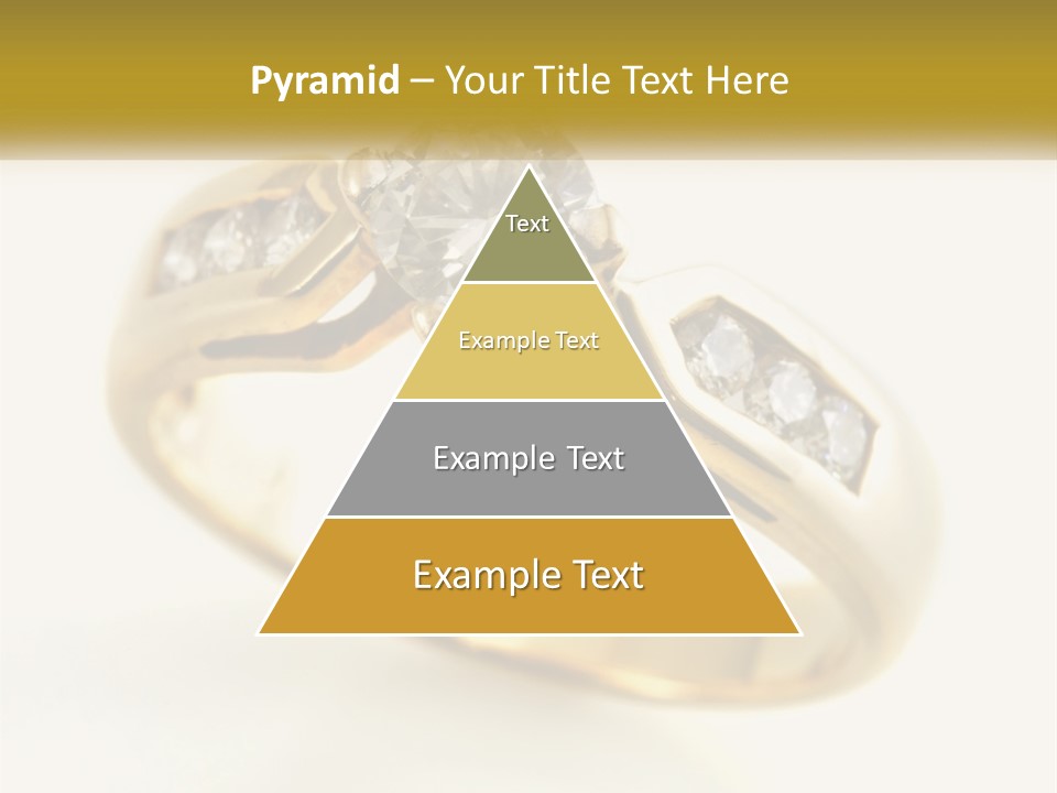 A Gold Ring With A Diamond On Top Of It PowerPoint Template