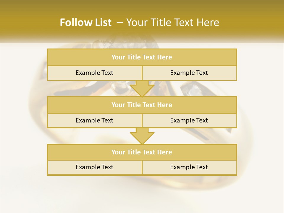 A Gold Ring With A Diamond On Top Of It PowerPoint Template