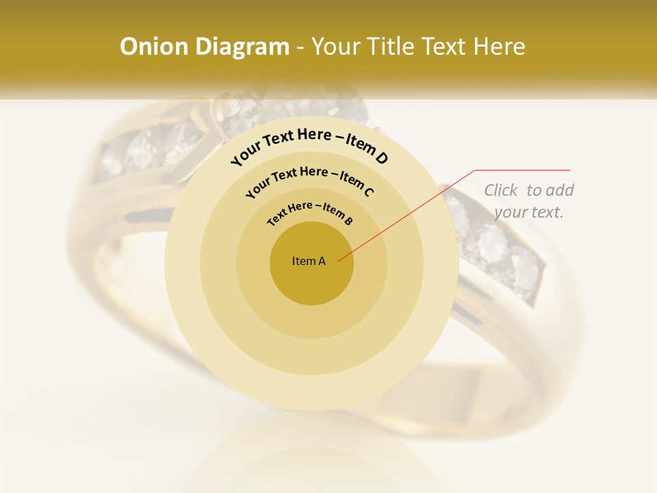A Gold Ring With A Diamond On Top Of It PowerPoint Template