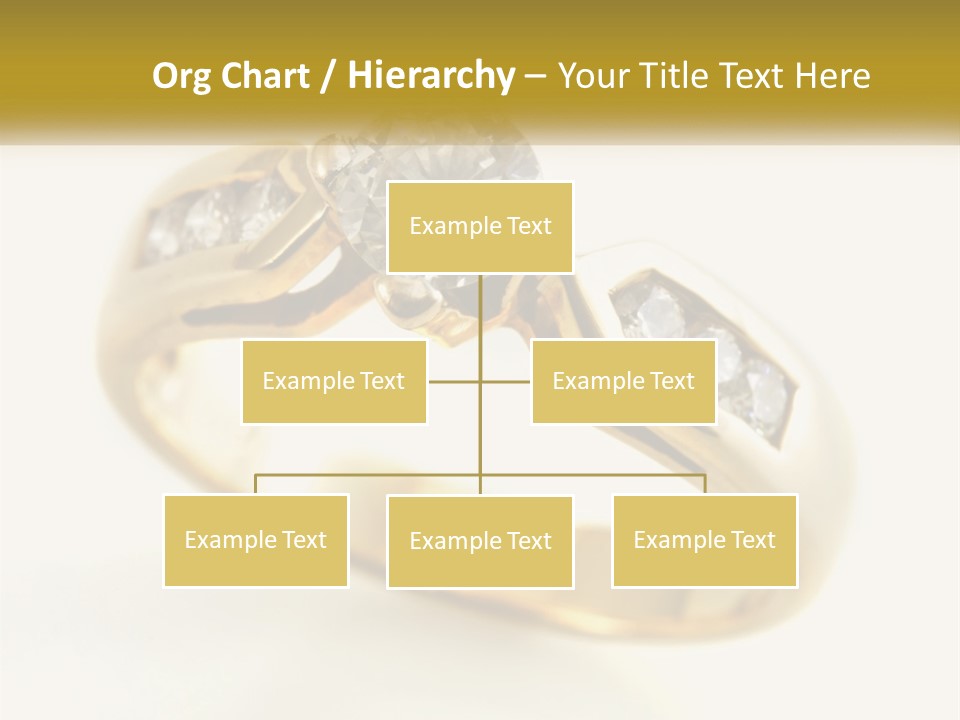 A Gold Ring With A Diamond On Top Of It PowerPoint Template