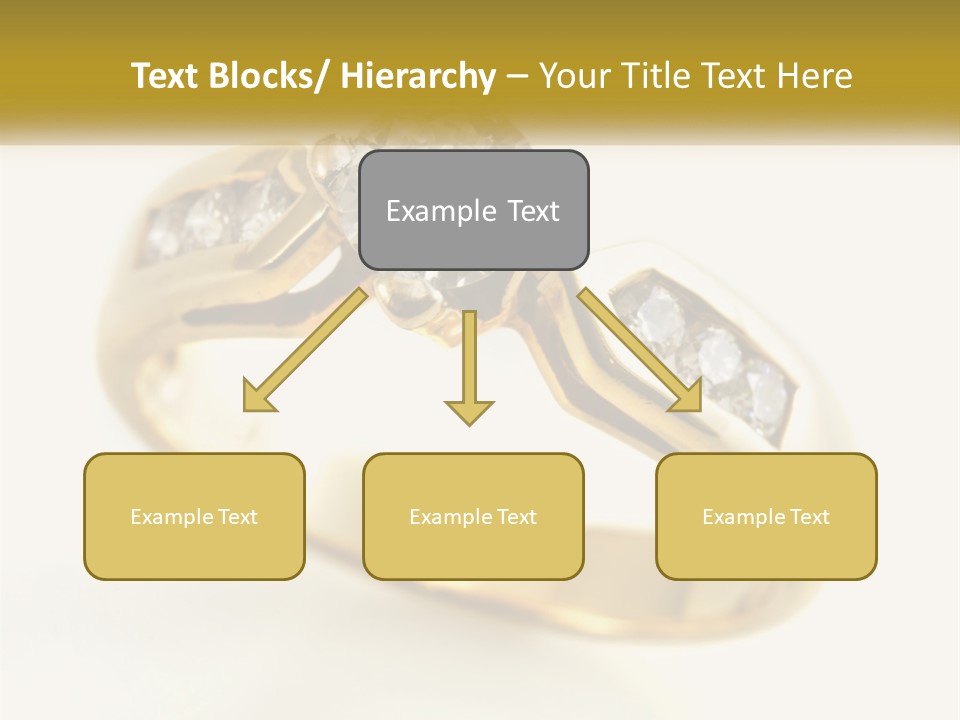 A Gold Ring With A Diamond On Top Of It PowerPoint Template