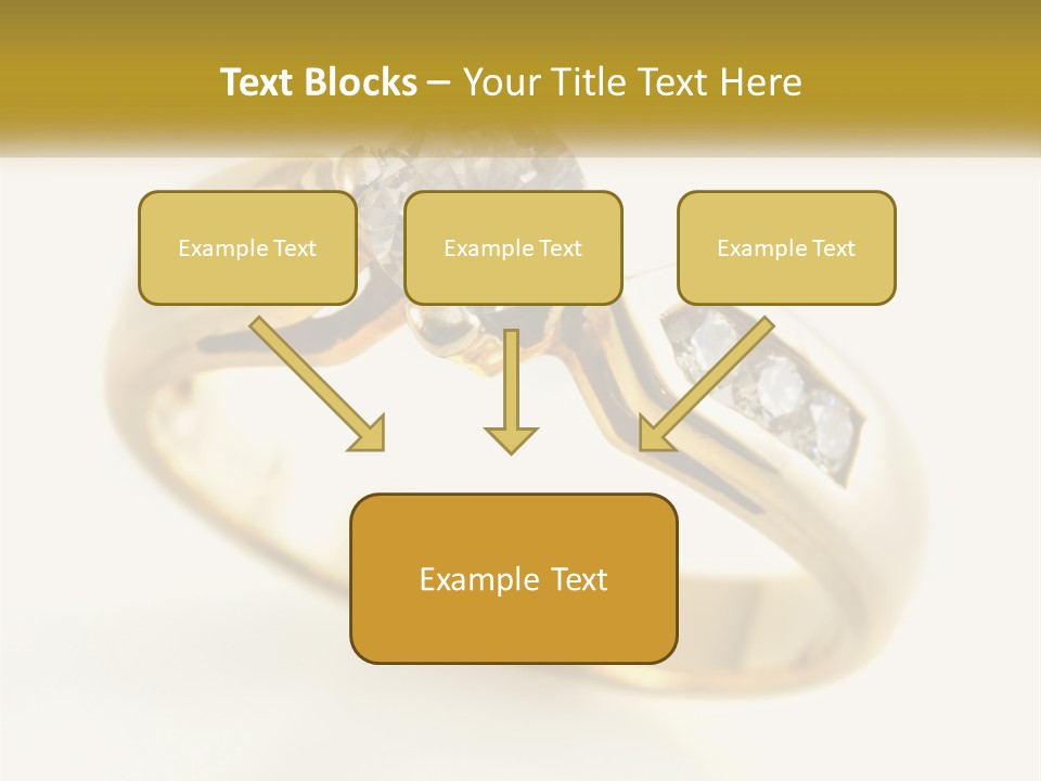 A Gold Ring With A Diamond On Top Of It PowerPoint Template