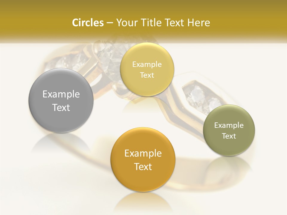 A Gold Ring With A Diamond On Top Of It PowerPoint Template
