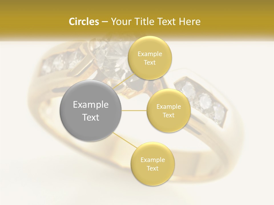 A Gold Ring With A Diamond On Top Of It PowerPoint Template