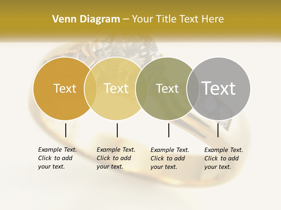 A Gold Ring With A Diamond On Top Of It PowerPoint Template