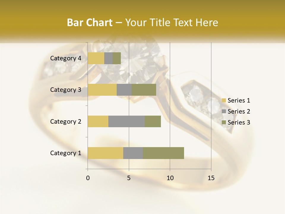 A Gold Ring With A Diamond On Top Of It PowerPoint Template