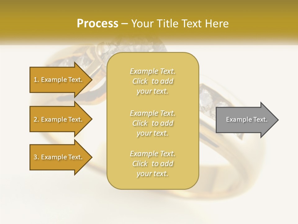 A Gold Ring With A Diamond On Top Of It PowerPoint Template