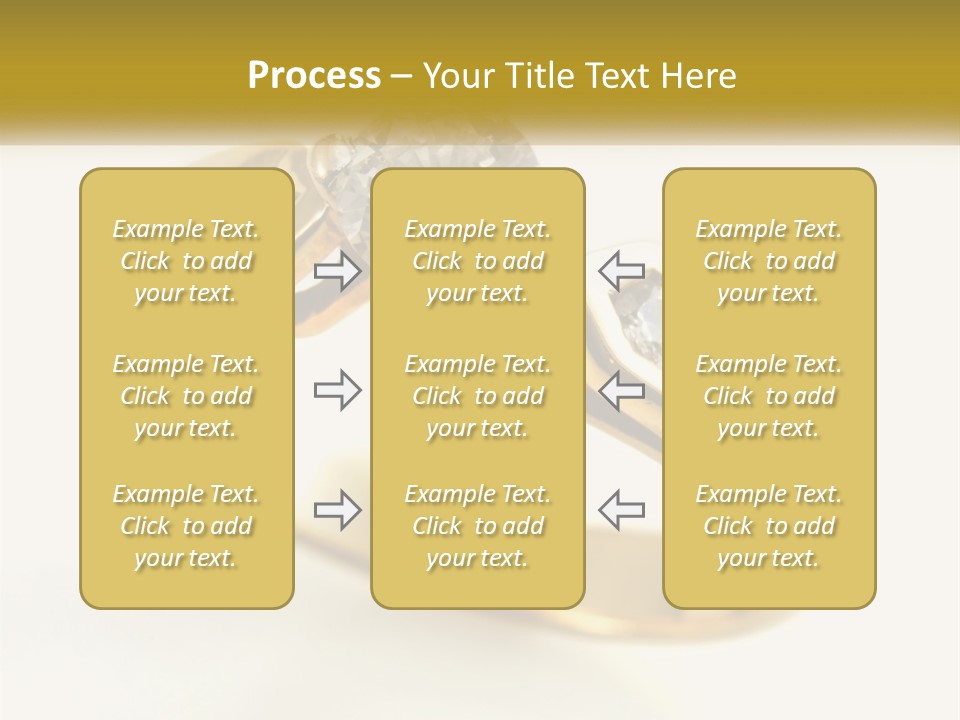 A Gold Ring With A Diamond On Top Of It PowerPoint Template