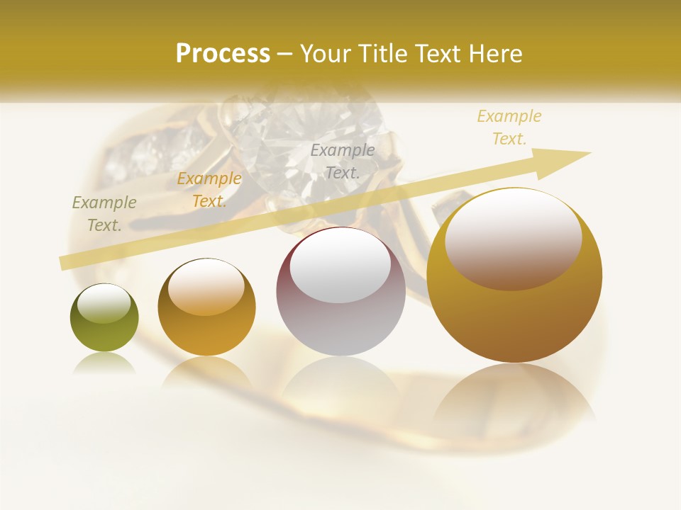 A Gold Ring With A Diamond On Top Of It PowerPoint Template