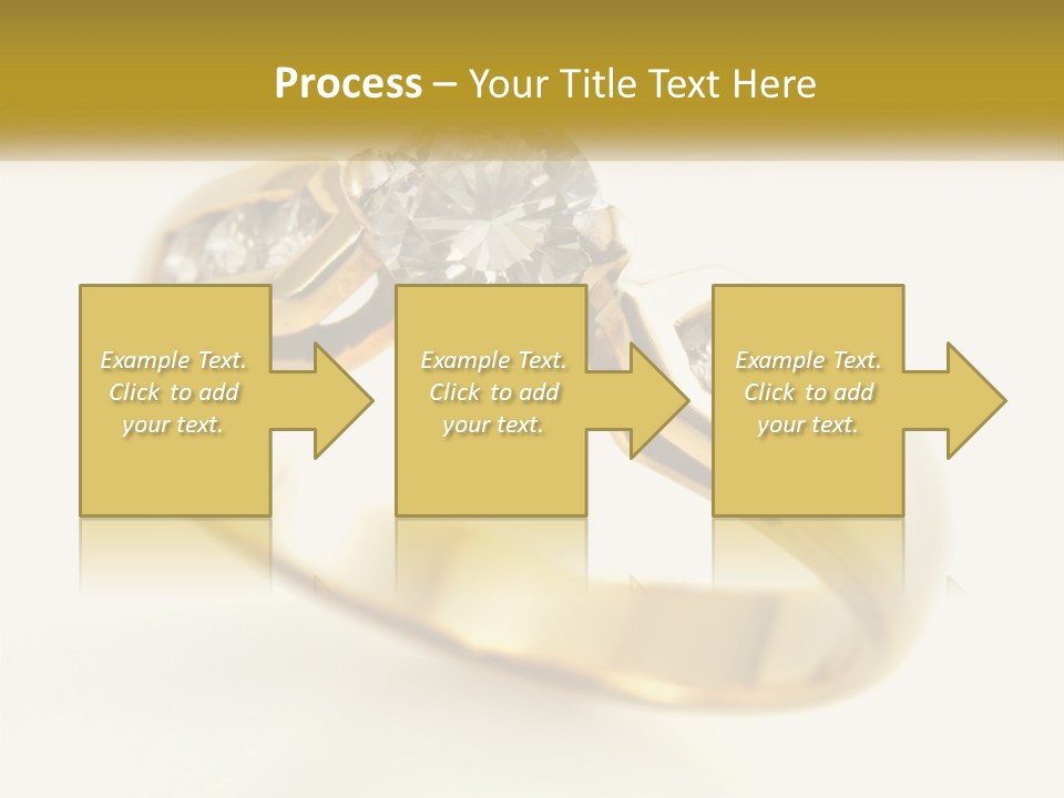 A Gold Ring With A Diamond On Top Of It PowerPoint Template