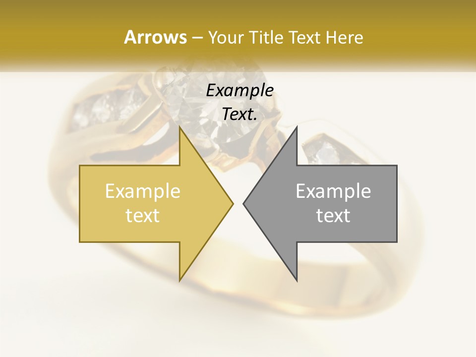 A Gold Ring With A Diamond On Top Of It PowerPoint Template