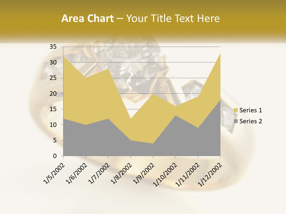 A Gold Ring With A Diamond On Top Of It PowerPoint Template