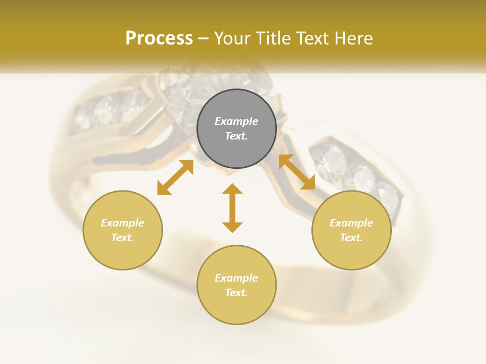A Gold Ring With A Diamond On Top Of It PowerPoint Template