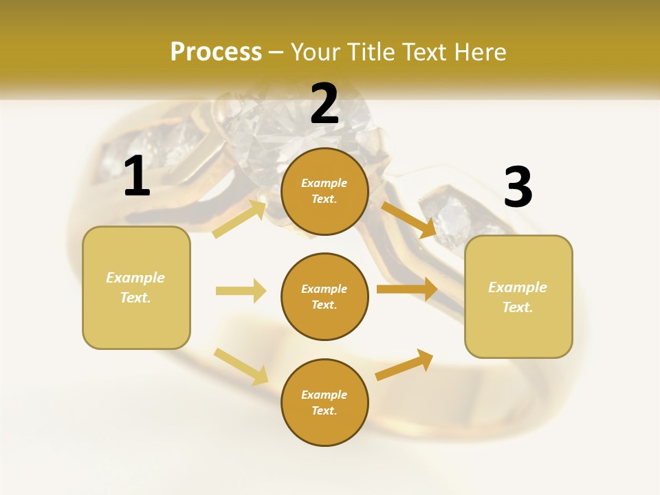A Gold Ring With A Diamond On Top Of It PowerPoint Template