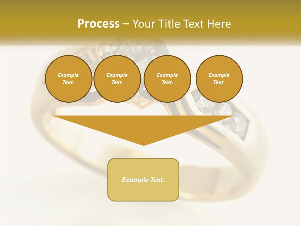 A Gold Ring With A Diamond On Top Of It PowerPoint Template