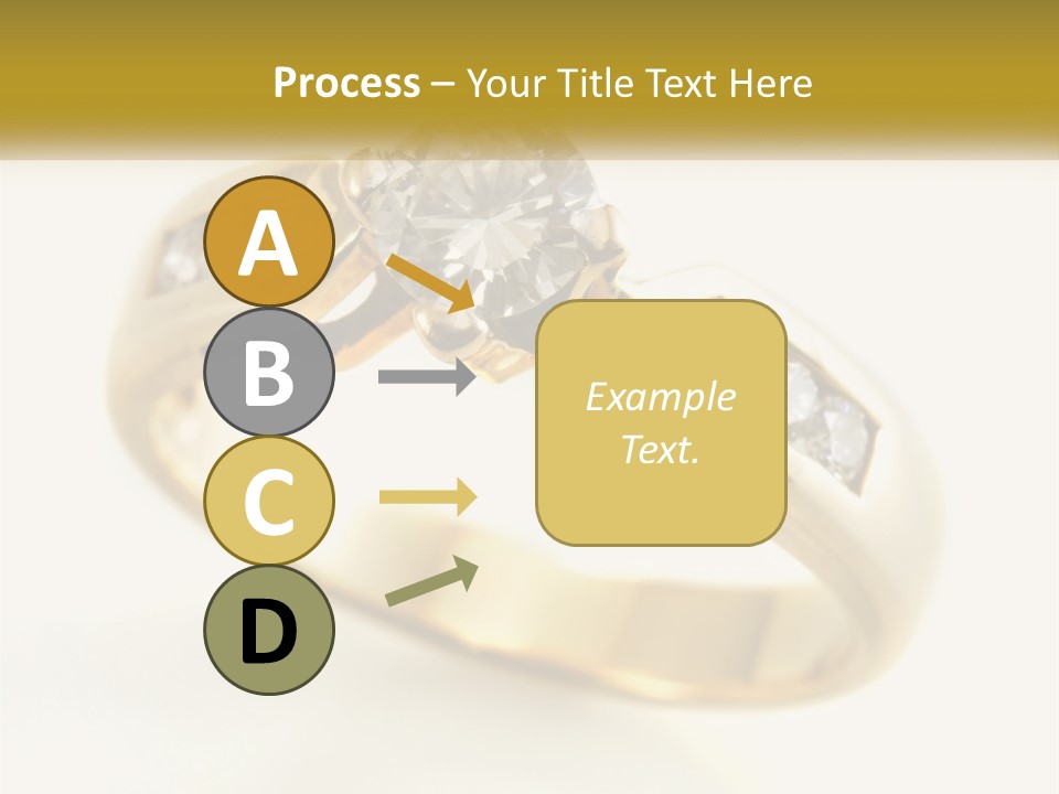 A Gold Ring With A Diamond On Top Of It PowerPoint Template