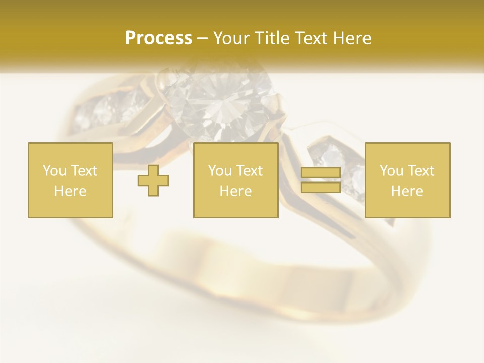 A Gold Ring With A Diamond On Top Of It PowerPoint Template