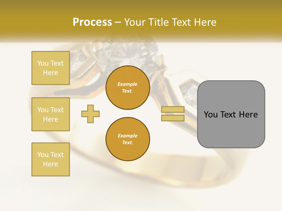A Gold Ring With A Diamond On Top Of It PowerPoint Template