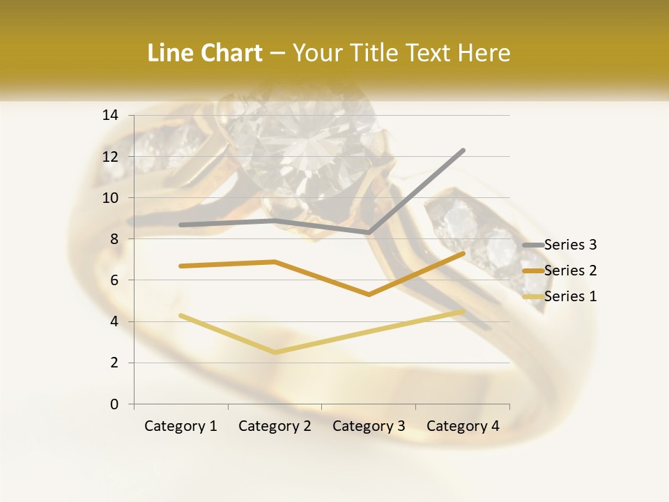 A Gold Ring With A Diamond On Top Of It PowerPoint Template