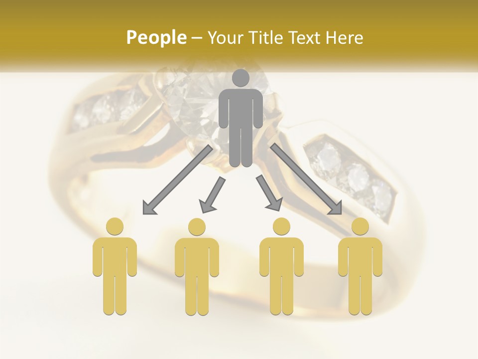 A Gold Ring With A Diamond On Top Of It PowerPoint Template