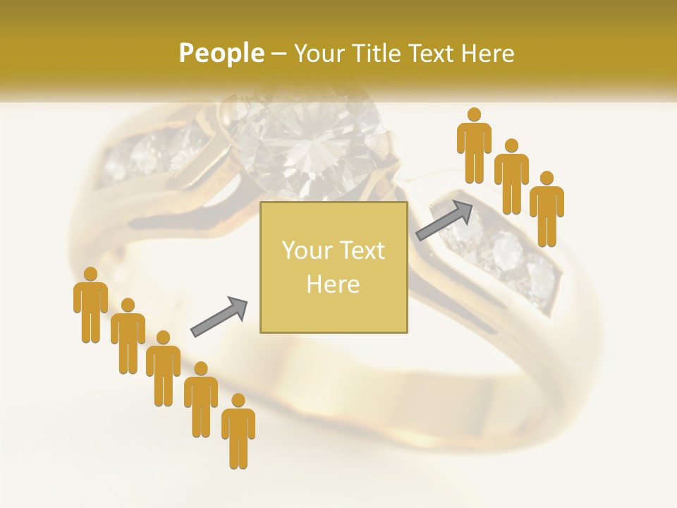 A Gold Ring With A Diamond On Top Of It PowerPoint Template