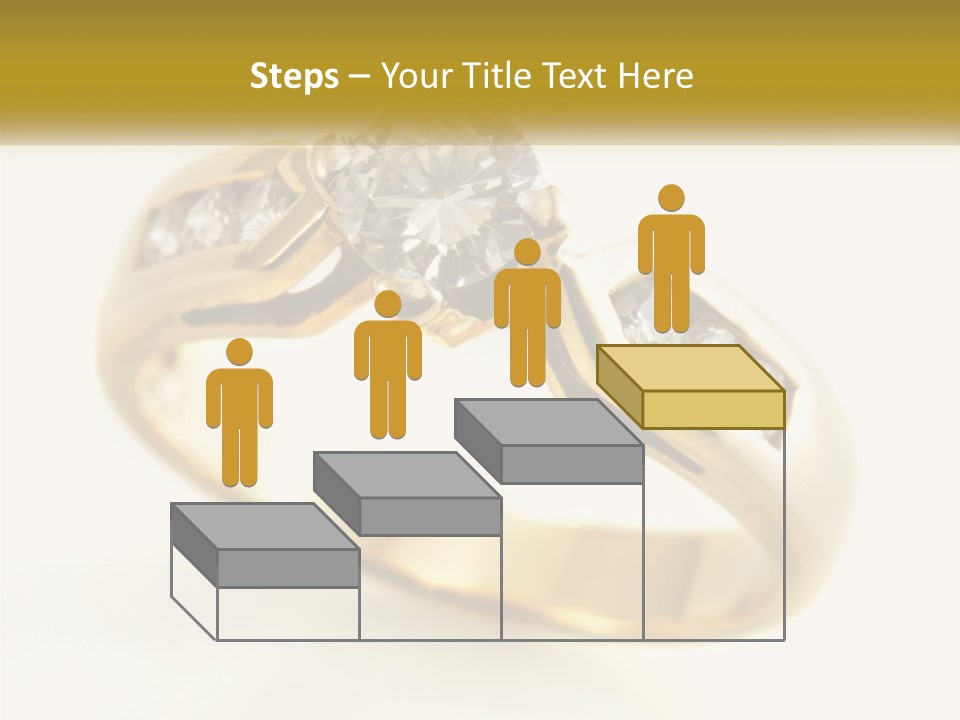 A Gold Ring With A Diamond On Top Of It PowerPoint Template