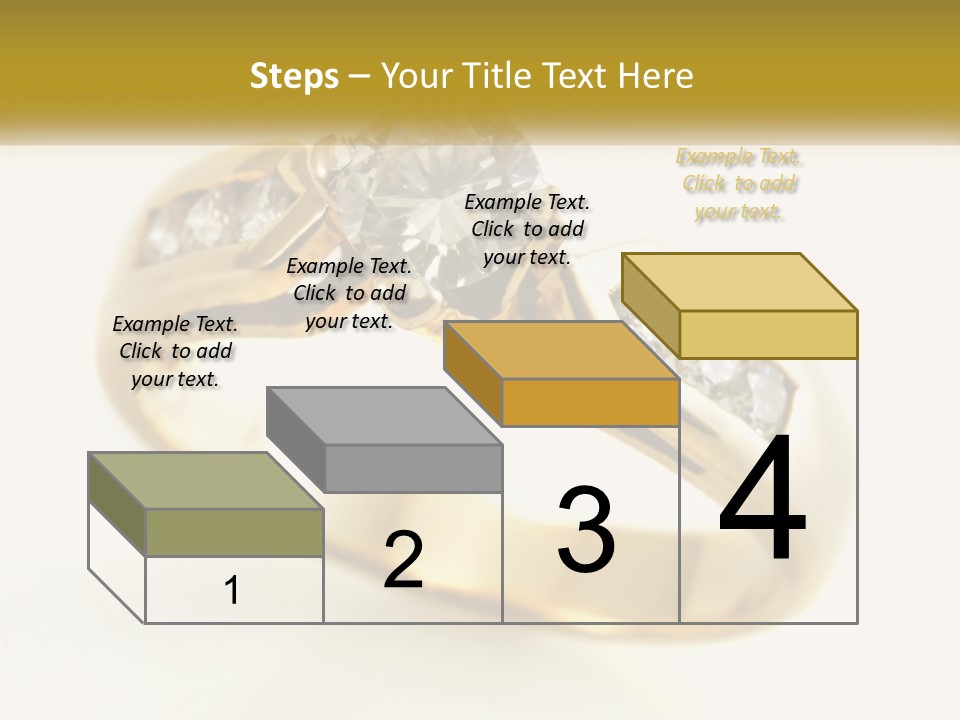 A Gold Ring With A Diamond On Top Of It PowerPoint Template