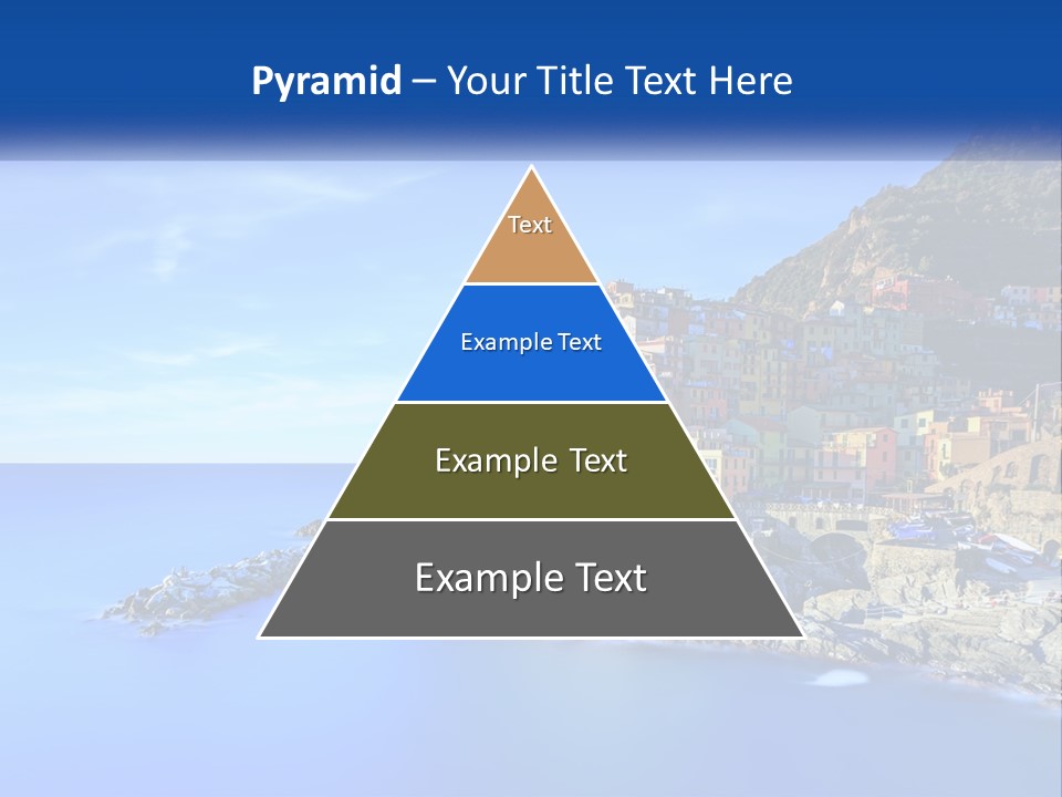 A Large Body Of Water With A Small Town On Top Of It PowerPoint Template