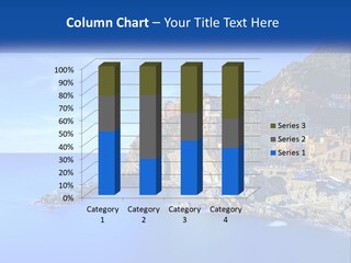 A Large Body Of Water With A Small Town On Top Of It PowerPoint Template