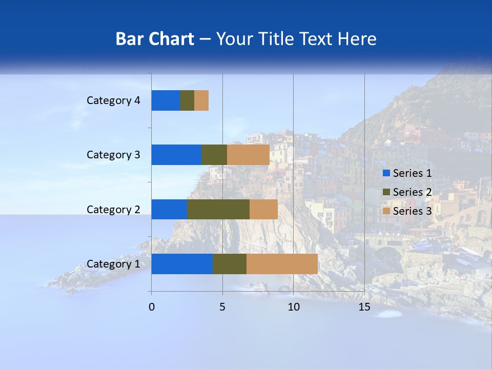 A Large Body Of Water With A Small Town On Top Of It PowerPoint Template