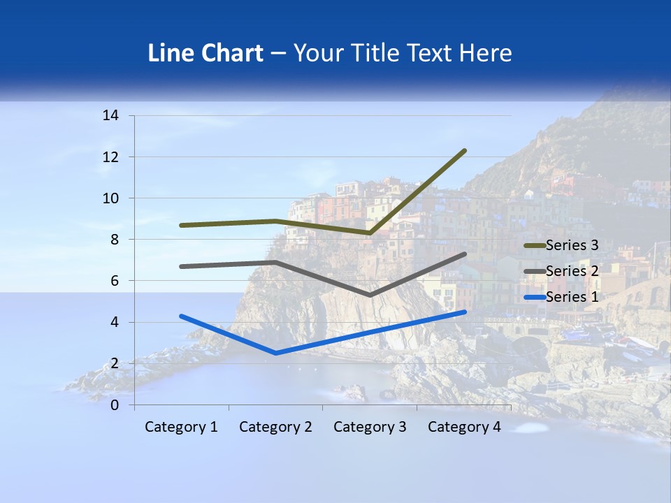 A Large Body Of Water With A Small Town On Top Of It PowerPoint Template