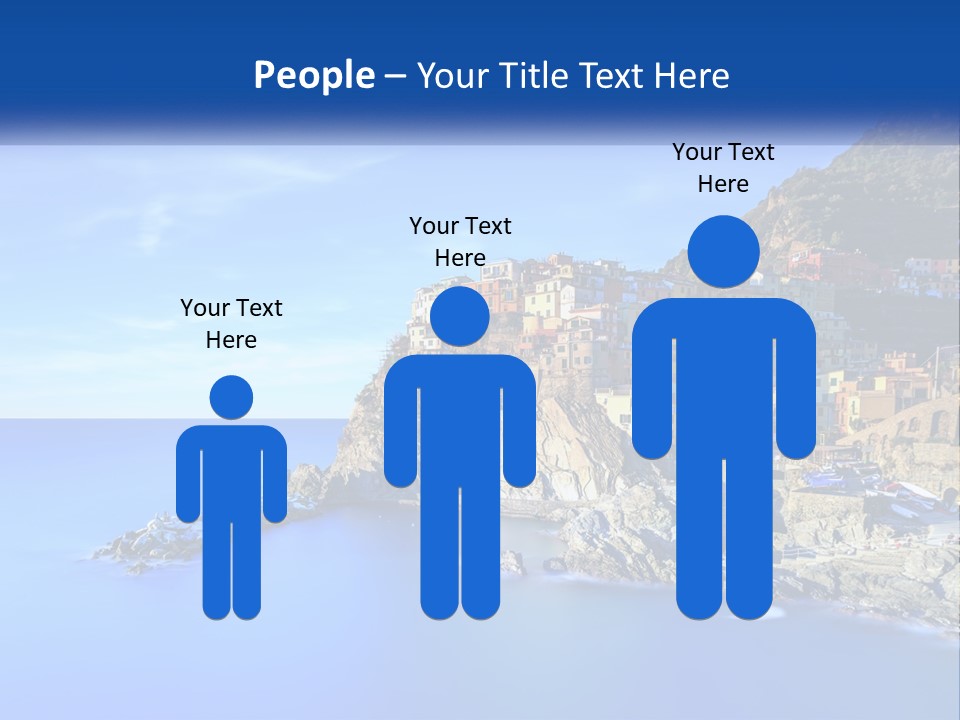 A Large Body Of Water With A Small Town On Top Of It PowerPoint Template