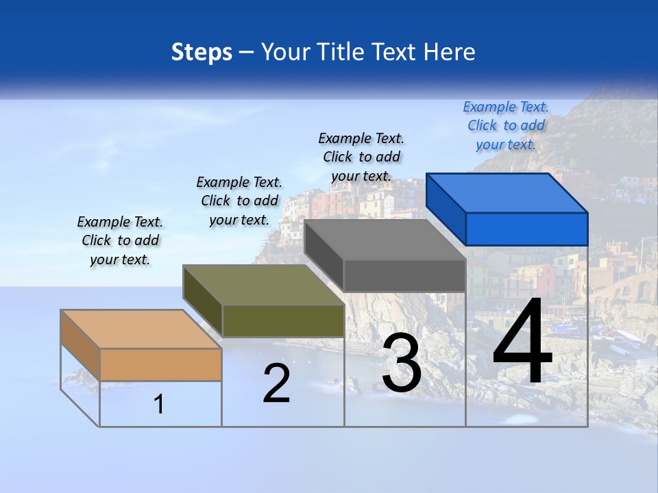 A Large Body Of Water With A Small Town On Top Of It PowerPoint Template