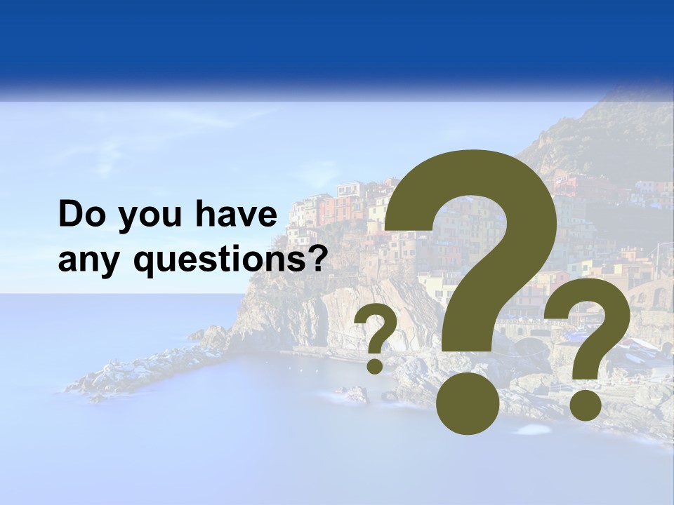 A Large Body Of Water With A Small Town On Top Of It PowerPoint Template