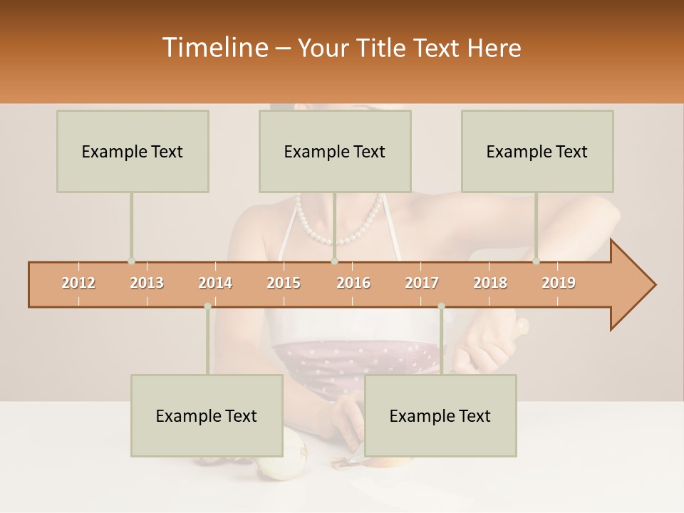 A Woman Cutting Vegetables With A Knife On A Table PowerPoint Template