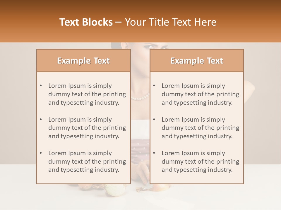 A Woman Cutting Vegetables With A Knife On A Table PowerPoint Template