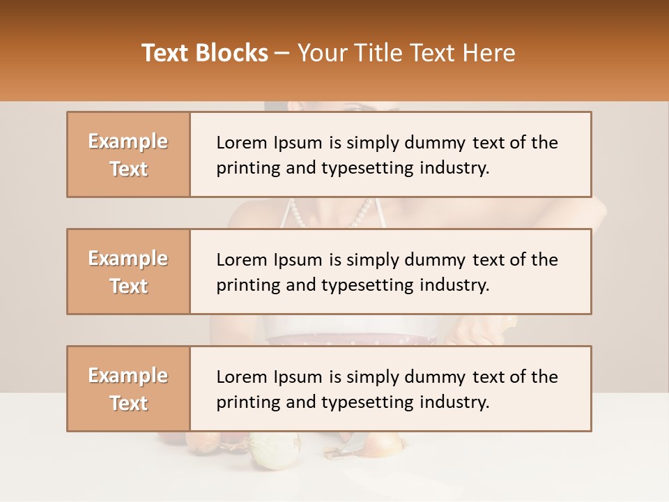 A Woman Cutting Vegetables With A Knife On A Table PowerPoint Template