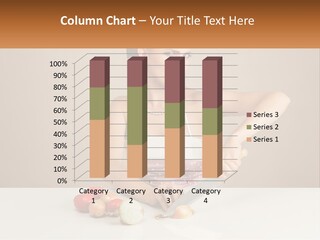 A Woman Cutting Vegetables With A Knife On A Table PowerPoint Template