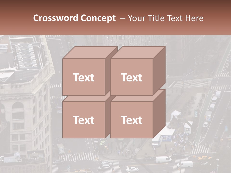 An Aerial View Of A City Street With Buildings PowerPoint Template