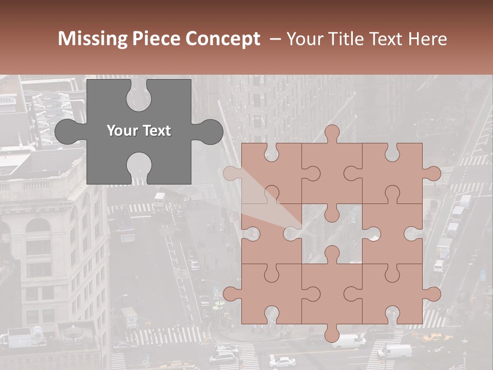 An Aerial View Of A City Street With Buildings PowerPoint Template