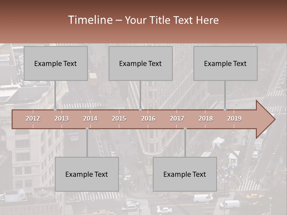 An Aerial View Of A City Street With Buildings PowerPoint Template